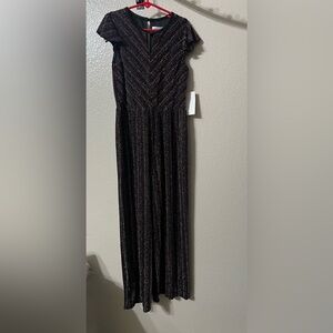 Honey and Rosie Black Sparkle Jumpsuit girls sz-10